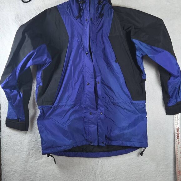 The North Face Men's Mountain Light GORE-TEX Windbreaker Jacket Black Blue Large - Picture 1 of 6